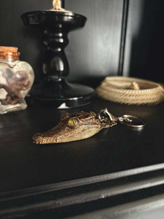 Genuine baby croc keychain
